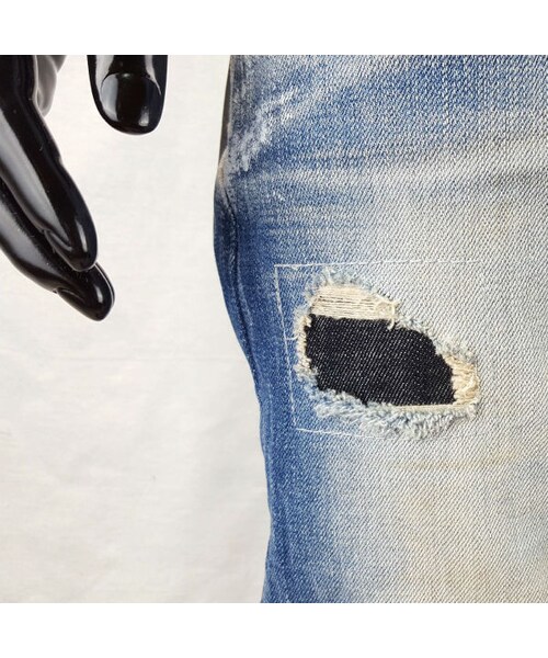 CALL&RESPONSE（コールアンドレスポンス）の「サニーブルーリペアデニム  /  ＣＡＬＬ＆ＲＥＳＰＯＮＳＥ　/ 182-1553-05（デニムパンツ・メンズ・その他）」の7枚目の写真