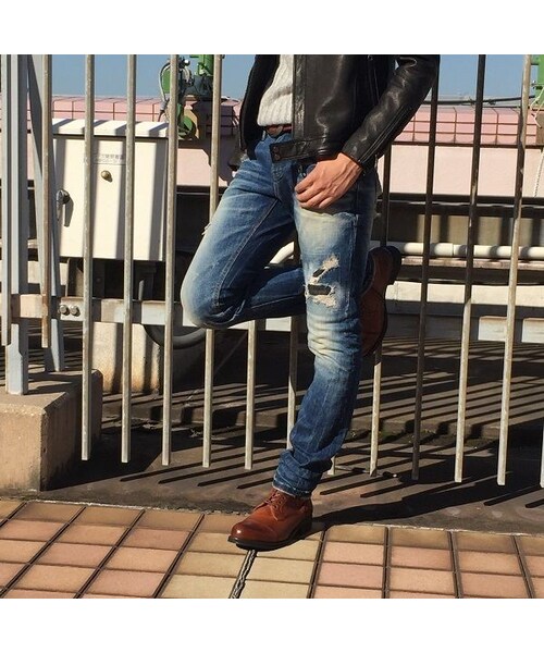 CALL&RESPONSE（コールアンドレスポンス）の「サニーブルーリペアデニム  /  ＣＡＬＬ＆ＲＥＳＰＯＮＳＥ　/ 182-1553-05（デニムパンツ・メンズ・その他）」の14枚目の写真