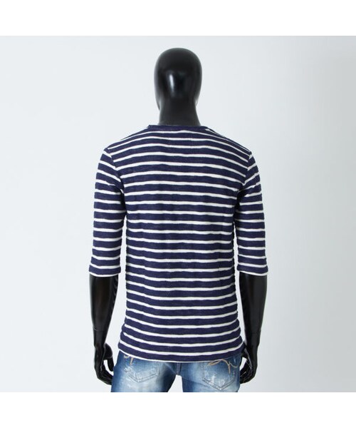 CALL&RESPONSE（コールアンドレスポンス）の「裏毛ボーダー　５分袖ＴＥＥ　/ 161-1323-03（Tシャツ/カットソー・メンズ・その他）」の4枚目の写真