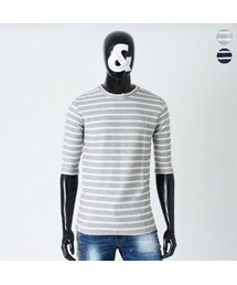 CALL&RESPONSE | 裏毛ボーダー　５分袖ＴＥＥ　/ 161-1323-03(Tシャツ/カットソー)