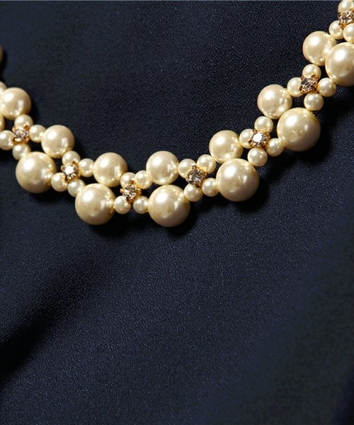 INTERPLANET WINGS（インタープラネットウィング）の「サイドリボンフレアーワンピース（ドレス・レディース・ネイビー/サックスブルー/サーモンピンク/ボルドー・FREE）」の14枚目の写真