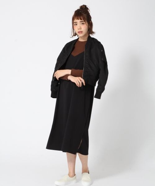 LOWRYS FARM(ローリーズファーム)の「MA-1(ジャケット/アウター・ブラック/カーキ・M/L)」の4枚目の写真