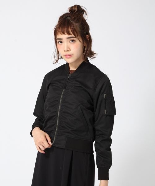 LOWRYS FARM(ローリーズファーム)の「MA-1(ジャケット/アウター・ブラック/カーキ・M/L)」の3枚目の写真