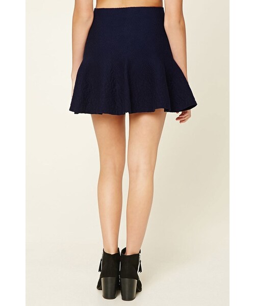 FOREVER 21（フォーエバー トゥエンティーワン）の「FOREVER 21 Knit Flared Mini Skirt（スカート・レディース・Blue・S/M/L）」の6枚目の写真