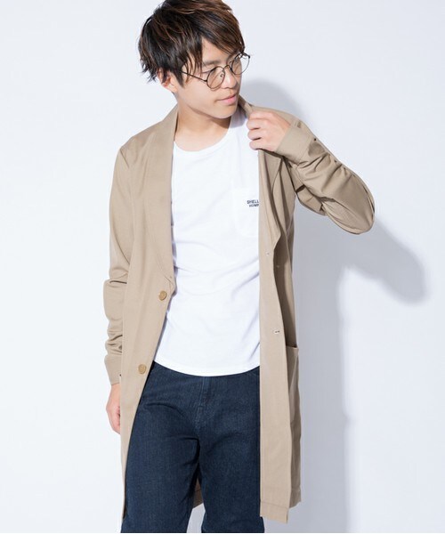 CASPER JOHN（キャスパージョン）の「CASPER JOHN  ショールガウン（その他アウター・メンズ・チャコールグレー/モカ/ダークブルー・MEDIUM/LARGE）」の2枚目の写真