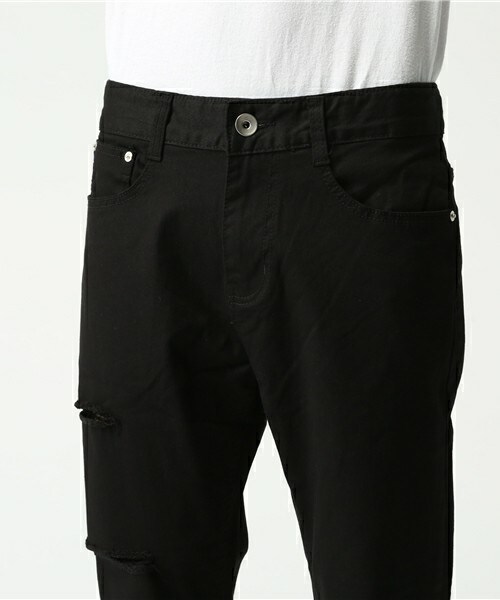 CASPER JOHN AIVER（キャスパージョンアイバー）の「CASPER JOHN AIVER ダメージブラックスキニ―パンツ（その他パンツ・メンズ・ブラック・SMALL/MEDIUM/LARGE）」の8枚目の写真