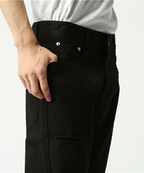 CASPER JOHN AIVER（キャスパージョンアイバー）の「CASPER JOHN AIVER ダメージブラックスキニ―パンツ（その他パンツ・メンズ・ブラック・SMALL/MEDIUM/LARGE）」の10枚目の写真