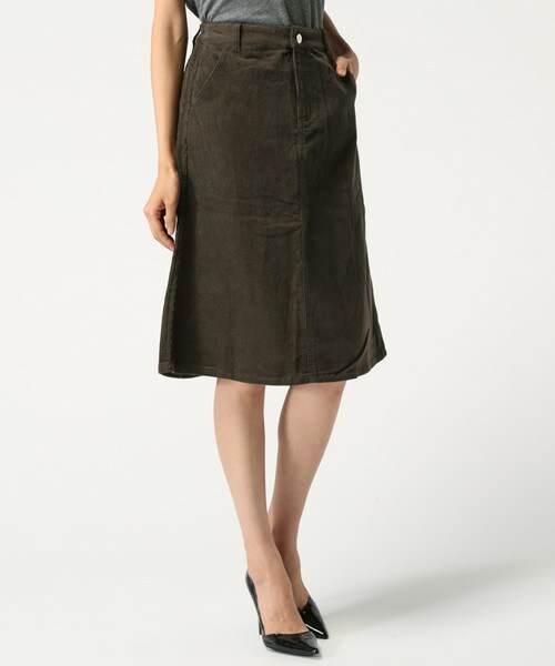 archives（アルシーヴ）の「コーデュロイミディスカート（スカート・レディース・ベージュ/カーキ/ネイビー・MEDIUM）」の2枚目の写真