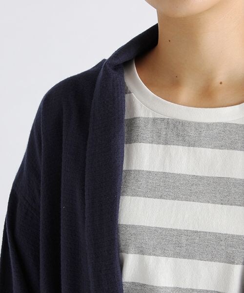 studio CLIP(スタディオクリップ)の「コットンドビーロングガウンコート(ジャケット/アウター・ベージュ/カーキ/ネイビー・F)」の6枚目の写真