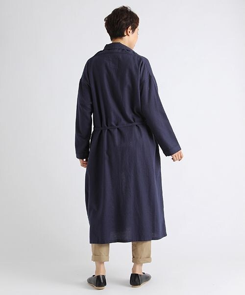 studio CLIP(スタディオクリップ)の「コットンドビーロングガウンコート(ジャケット/アウター・ベージュ/カーキ/ネイビー・F)」の5枚目の写真