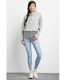 FOREVER 21 | FOREVER 21 Low-Rise Destroyed Ankle Jeans(デニムパンツ)