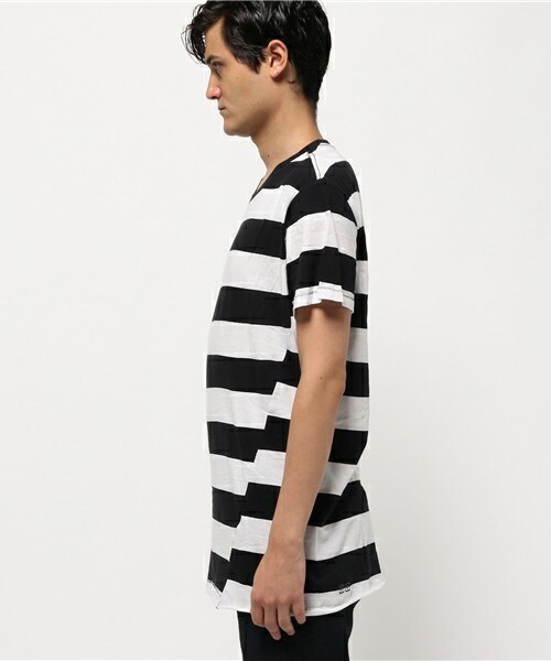KSUBI（スビ）の「ksubi 『SID BLOCK』ボーダーTシャツ（Tシャツ/カットソー・メンズ・ブラック・MEDIUM）」の2枚目の写真