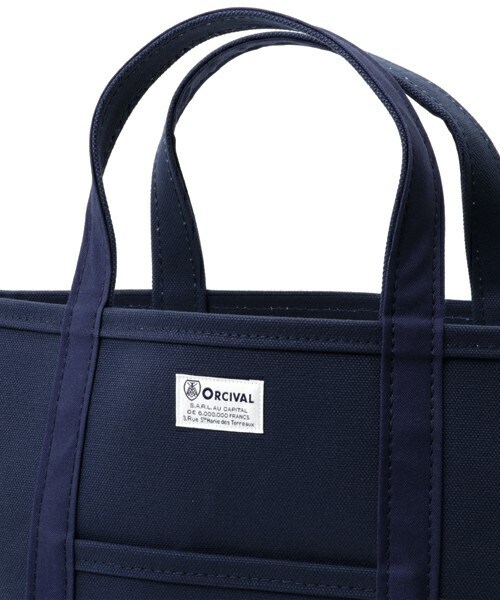 ORCIVAL（オーシバル）の「ORCIVAL TOTE BAG（トートバッグ・メンズ・グレー/ネイビー・FREE）」の4枚目の写真