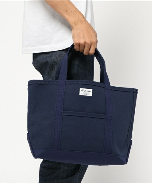 ORCIVAL（オーシバル）の「ORCIVAL TOTE BAG（トートバッグ・メンズ・グレー/ネイビー・FREE）」の7枚目の写真