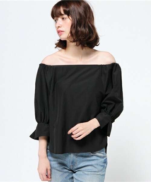 Doux archives（ドゥアルシーヴ）の「C/Pライトタンブラーブラウス（シャツ/ブラウス・レディース・ブラック/ブラウン・MEDIUM）」の10枚目の写真