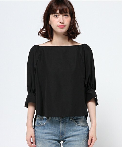 Doux archives（ドゥアルシーヴ）の「C/Pライトタンブラーブラウス（シャツ/ブラウス・レディース・ブラック/ブラウン・MEDIUM）」の3枚目の写真