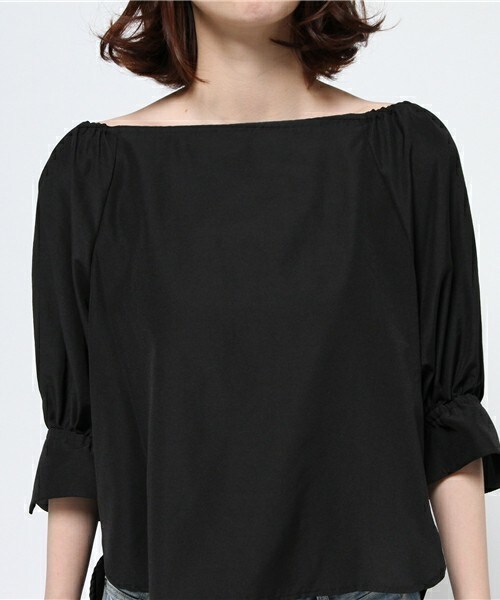 Doux archives（ドゥアルシーヴ）の「C/Pライトタンブラーブラウス（シャツ/ブラウス・レディース・ブラック/ブラウン・MEDIUM）」の6枚目の写真