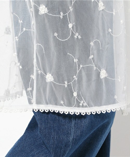 archives（アルシーヴ）の「チュール刺繍カーデ（カーディガン/ボレロ・レディース・オフホワイト/ブラック/ピンク・MEDIUM）」の9枚目の写真