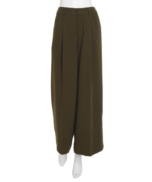 LAGUNAMOON(ラグナムーン)の「Autumnリラックスワイドパンツ(パンツ・レディース・ブラック/カーキ/キャメル・S/M)」の4枚目の写真