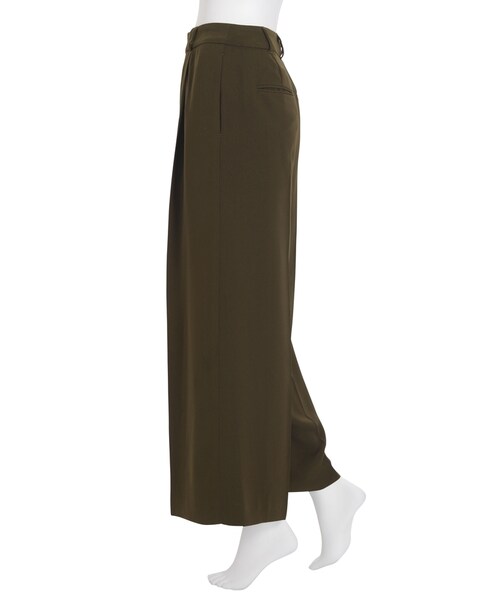 LAGUNAMOON(ラグナムーン)の「Autumnリラックスワイドパンツ(パンツ・レディース・ブラック/カーキ/キャメル・S/M)」の5枚目の写真