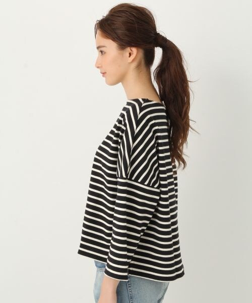 A part by（アパートバイ）の「C/BDワイドクロップド（トップス・ホワイト/ブラック・F）」の6枚目の写真