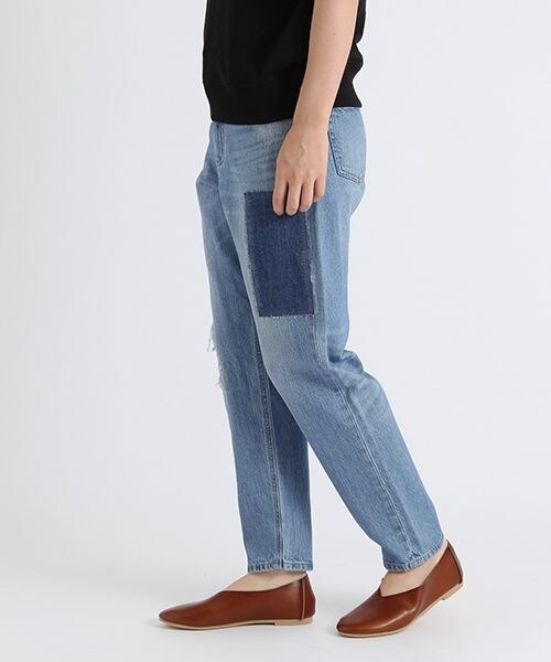 studio CLIP（スタディオクリップ）の「リメイクボーイフレンドパンツ（パンツ・ライトインディゴ/インディゴ・M/L）」の6枚目の写真