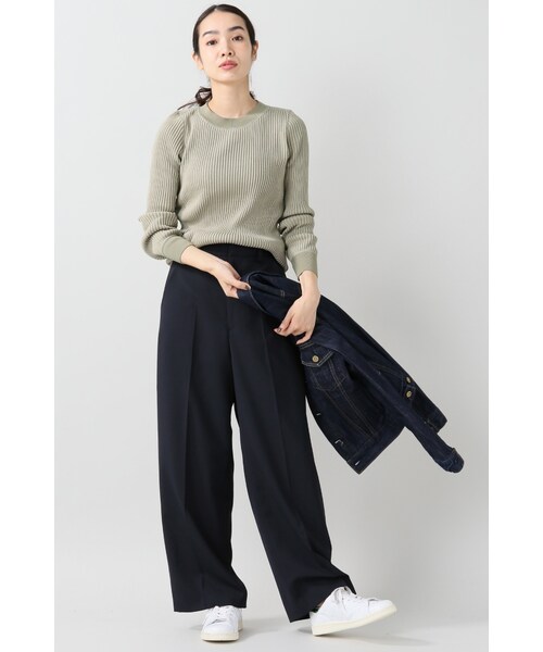 JOURNAL STANDARD（ジャーナルスタンダード）の「ラッセルリブプルオーバー（トップス・ブラック A/ホワイト/カーキ B・フリー）」の6枚目の写真