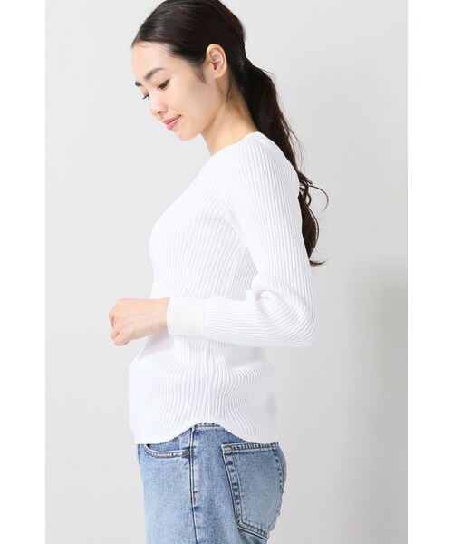 JOURNAL STANDARD（ジャーナルスタンダード）の「ラッセルリブプルオーバー（トップス・ブラック A/ホワイト/カーキ B・フリー）」の8枚目の写真