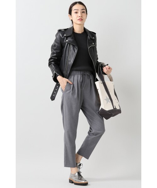 JOURNAL STANDARD（ジャーナルスタンダード）の「ラッセルリブプルオーバー（トップス・ブラック A/ホワイト/カーキ B・フリー）」の4枚目の写真