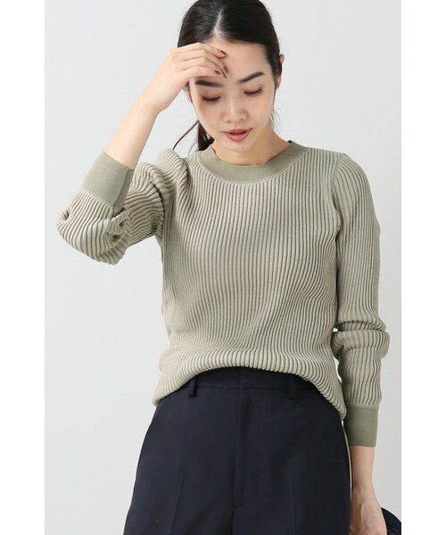 JOURNAL STANDARD（ジャーナルスタンダード）の「ラッセルリブプルオーバー（トップス・ブラック A/ホワイト/カーキ B・フリー）」の3枚目の写真