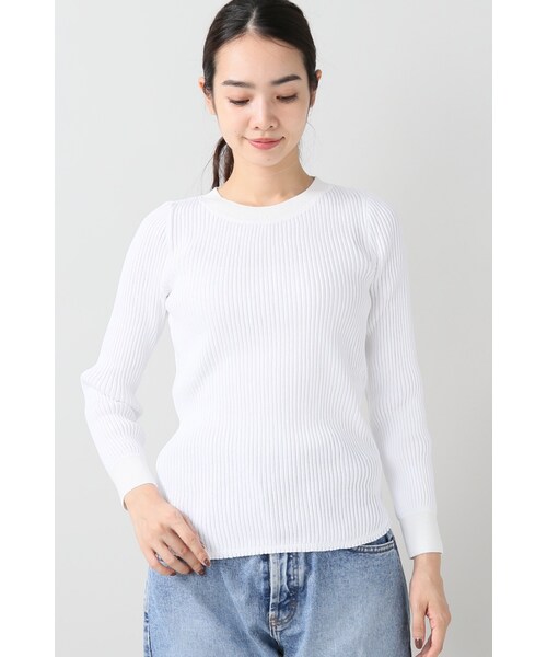 JOURNAL STANDARD（ジャーナルスタンダード）の「ラッセルリブプルオーバー（トップス・ブラック A/ホワイト/カーキ B・フリー）」の7枚目の写真