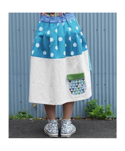 NIRAME.CO（ニラメッコ）の「お手伝いスカート ハート柄（スカート・レディース・その他）」の4枚目の写真