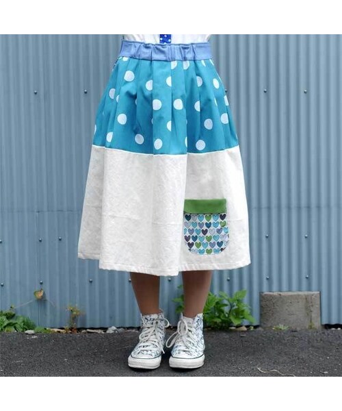 NIRAME.CO（ニラメッコ）の「お手伝いスカート ハート柄（スカート・レディース・その他）」の5枚目の写真