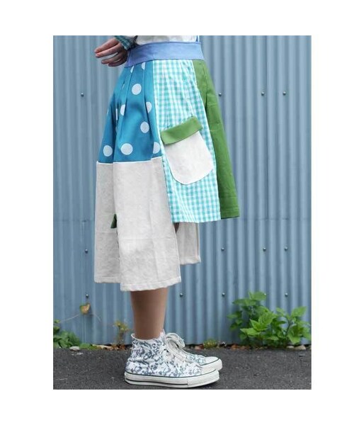 NIRAME.CO（ニラメッコ）の「お手伝いスカート ハート柄（スカート・レディース・その他）」の3枚目の写真