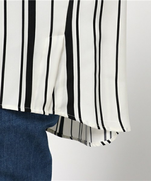 archives（アルシーヴ）の「胸ポケ付スキッパーブラウス（シャツ/ブラウス・レディース・ホワイト/オフホワイト/カーキ/ピンクベージュ/ブラック・MEDIUM）」の12枚目の写真