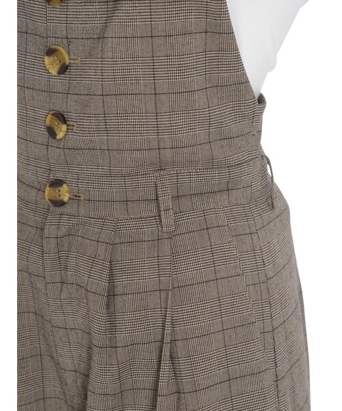 dazzlin(ダズリン)の「【sw】チェック柄ワイドロンパース(ワンピース/ドレス・レディース・グレー/ベージュ・S/M)」の11枚目の写真