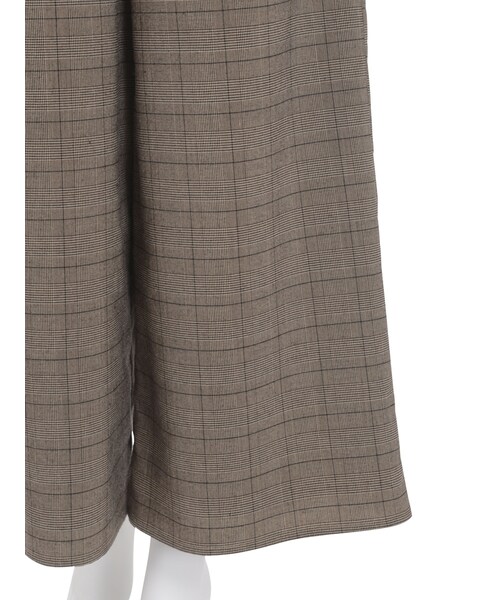 dazzlin(ダズリン)の「【sw】チェック柄ワイドロンパース(ワンピース/ドレス・レディース・グレー/ベージュ・S/M)」の9枚目の写真