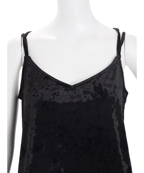 EMODA（エモダ）の「CRUSH VELORキャミ（トップス・レディース・ブラック/ネイビー）」の8枚目の写真