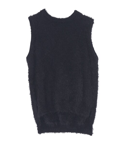 EMODA（エモダ）の「FLUFFYニットベスト（トップス・レディース・グレー/ブラック/レッド・F）」の4枚目の写真