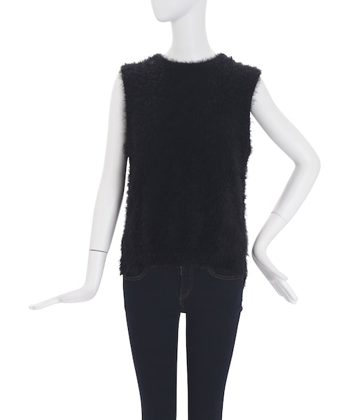 EMODA（エモダ）の「FLUFFYニットベスト（トップス・レディース・グレー/ブラック/レッド・F）」の5枚目の写真