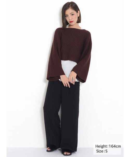 EMODA（エモダ）の「RING ZIPワイドパンツ（パンツ・レディース・グレー/ブラック/ベージュ・S/M）」の6枚目の写真