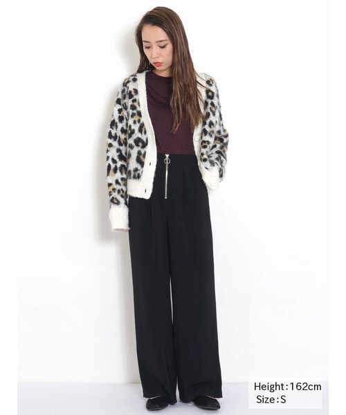 EMODA（エモダ）の「RING ZIPワイドパンツ（パンツ・レディース・グレー/ブラック/ベージュ・S/M）」の5枚目の写真