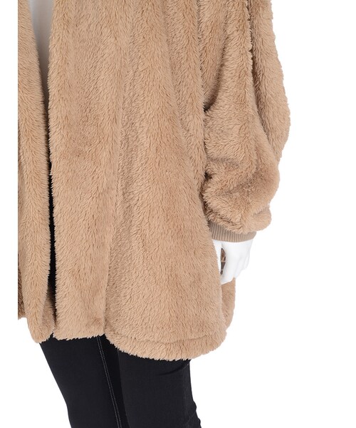 GYDA(ジェイダ)の「フードボアコート(ジャケット/アウター・レディース・オフホワイト/ブラック/ベージュ)」の12枚目の写真