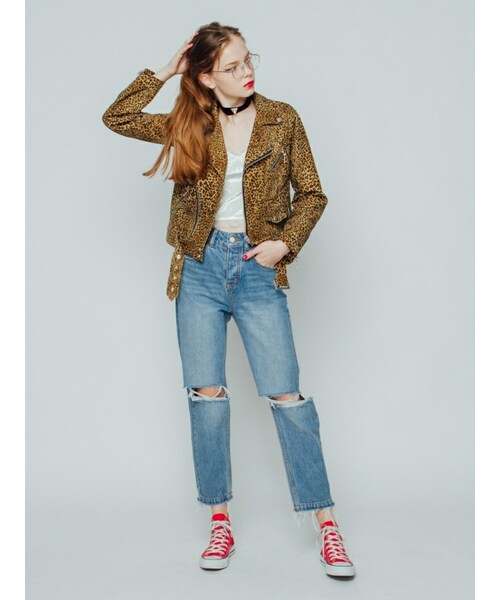jouetie（ジュエティ）の「【RUNWAY限定】フェイクレザーライダース