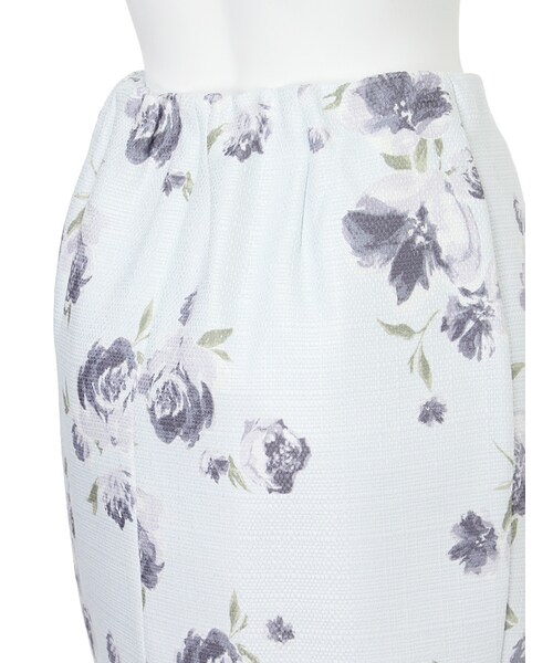 MERCURYDUO(マーキュリーデュオ)の「ロンドフラワーコクーンスカート(スカート・レディース・オフホワイト/アイスブルー・S/M)」の10枚目の写真