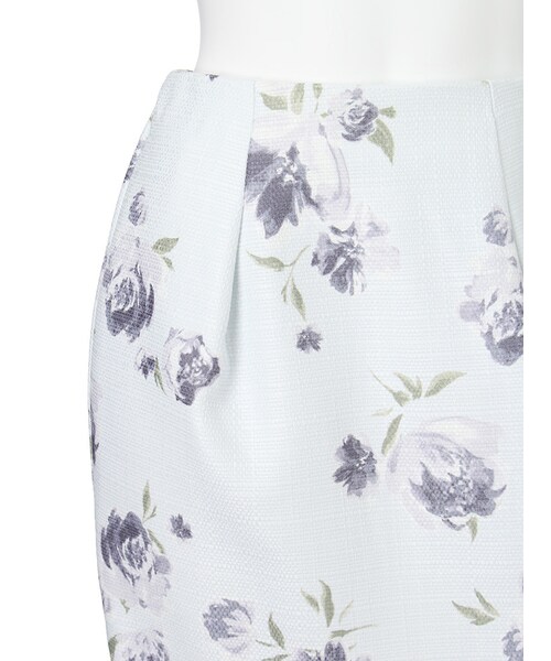 MERCURYDUO(マーキュリーデュオ)の「ロンドフラワーコクーンスカート(スカート・レディース・オフホワイト/アイスブルー・S/M)」の9枚目の写真