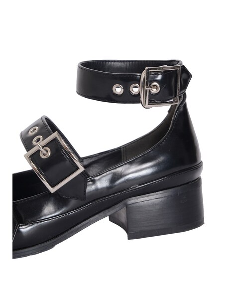 MURUA（ムルーア）の「【GOODS】ベルトデザインローパンプス（シューズ・レディース・ブラック/ミックス）」の8枚目の写真