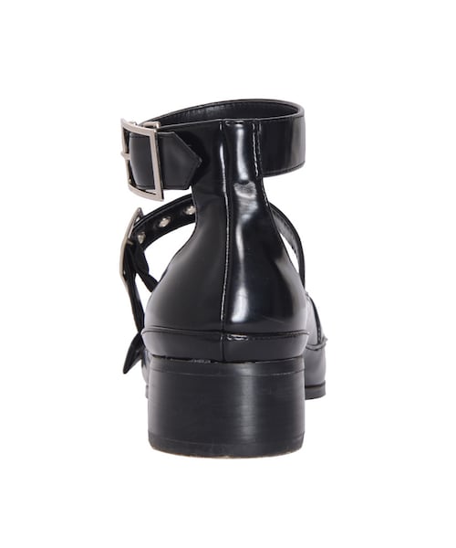 MURUA（ムルーア）の「【GOODS】ベルトデザインローパンプス（シューズ・レディース・ブラック/ミックス）」の5枚目の写真