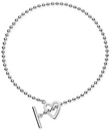 GUCCI | Gucci Women's Sterling Silver Heart Toggle Necklace YBB18430200100L(ネックレス)