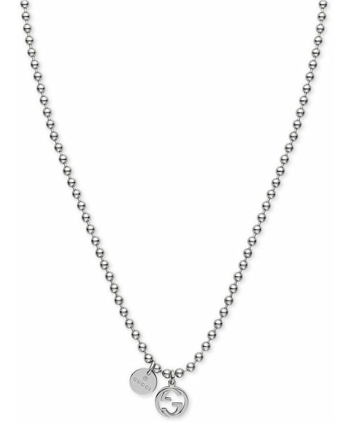 GUCCI(グッチ)の「Gucci Women's Sterling Silver Boule Chain Charm Necklace YBB39099200100U(ネックレス・レディース・Silver・One Size)」の1枚目の写真